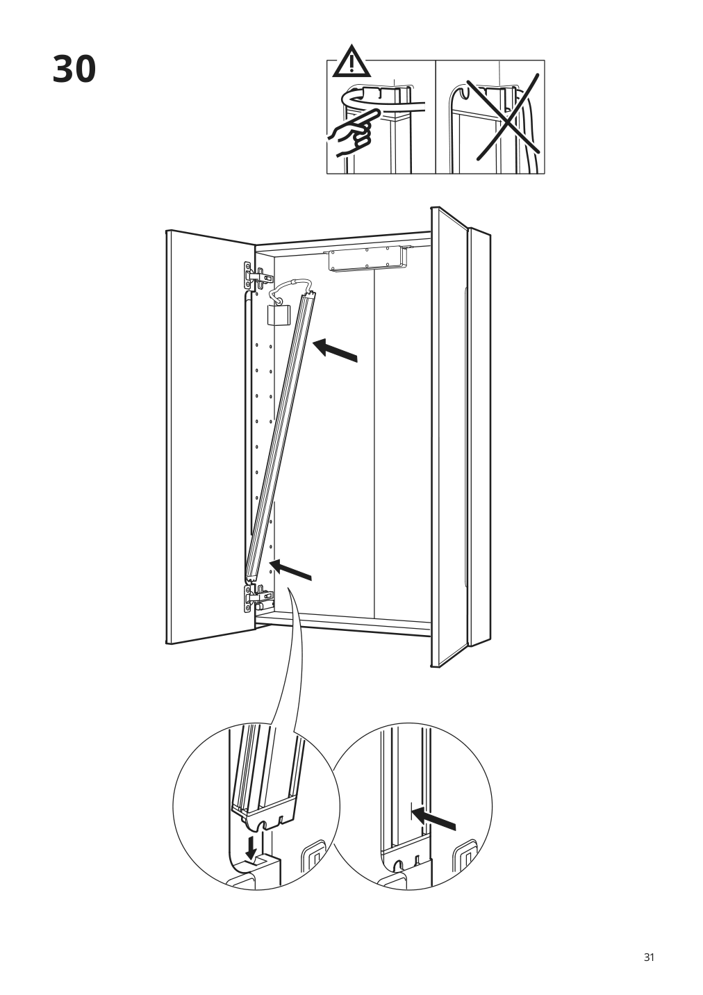 Assembly instructions for IKEA Storjorm mirror cabinet w 2 doors light white | Page 31 - IKEA STORJORM mirror cabinet w/2 doors & light 402.481.22