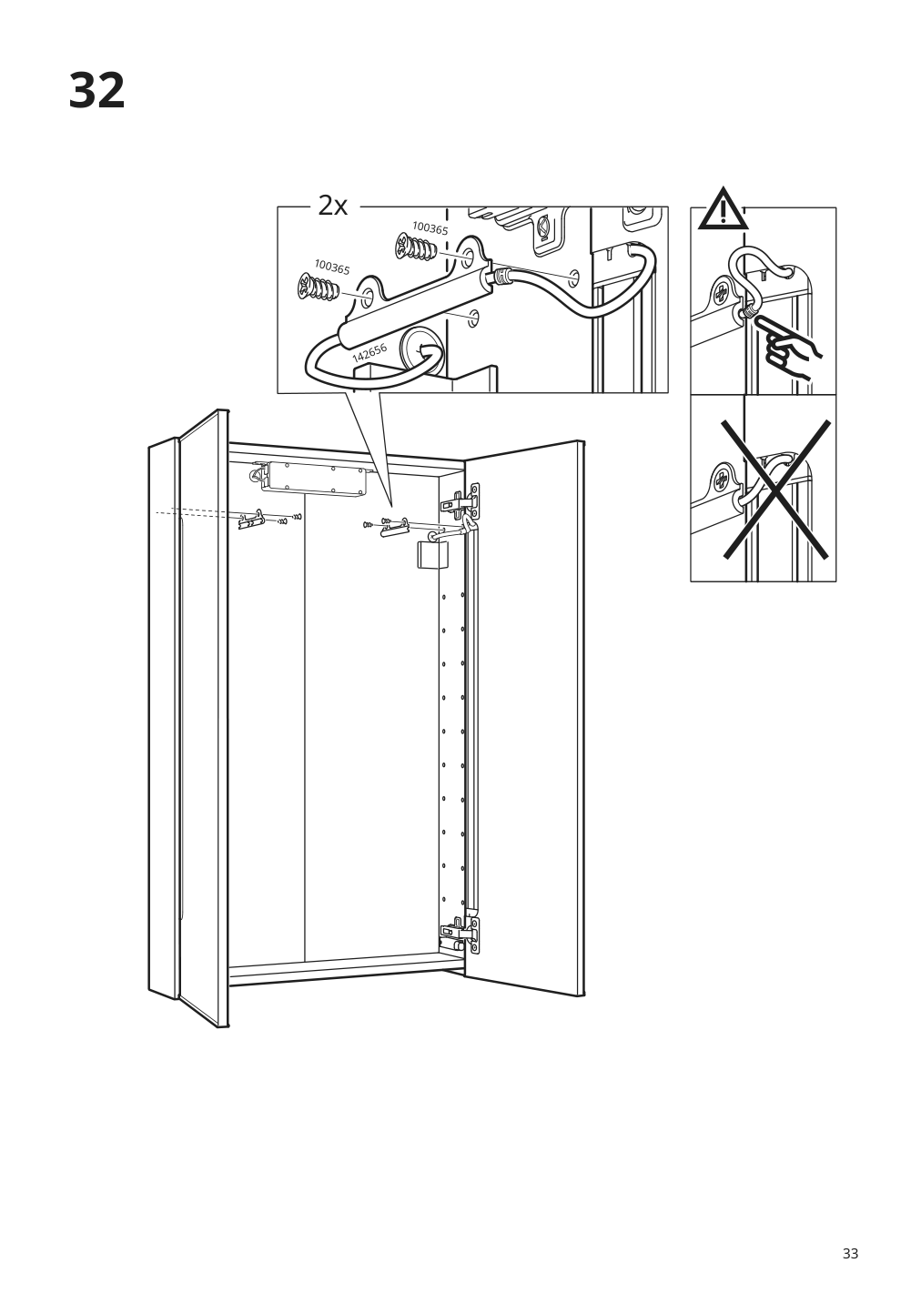 Assembly instructions for IKEA Storjorm mirror cabinet w 2 doors light white | Page 33 - IKEA STORJORM mirror cabinet w/2 doors & light 402.481.22