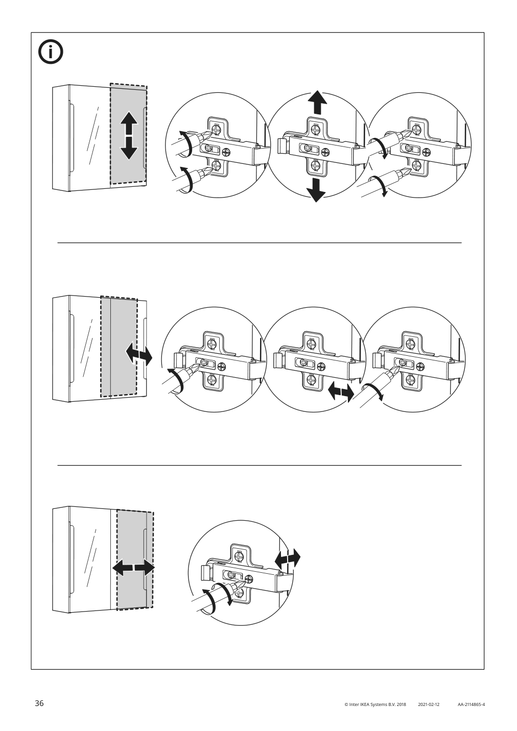 Assembly instructions for IKEA Storjorm mirror cabinet w 2 doors light white | Page 36 - IKEA STORJORM mirror cabinet w/2 doors & light 402.481.22