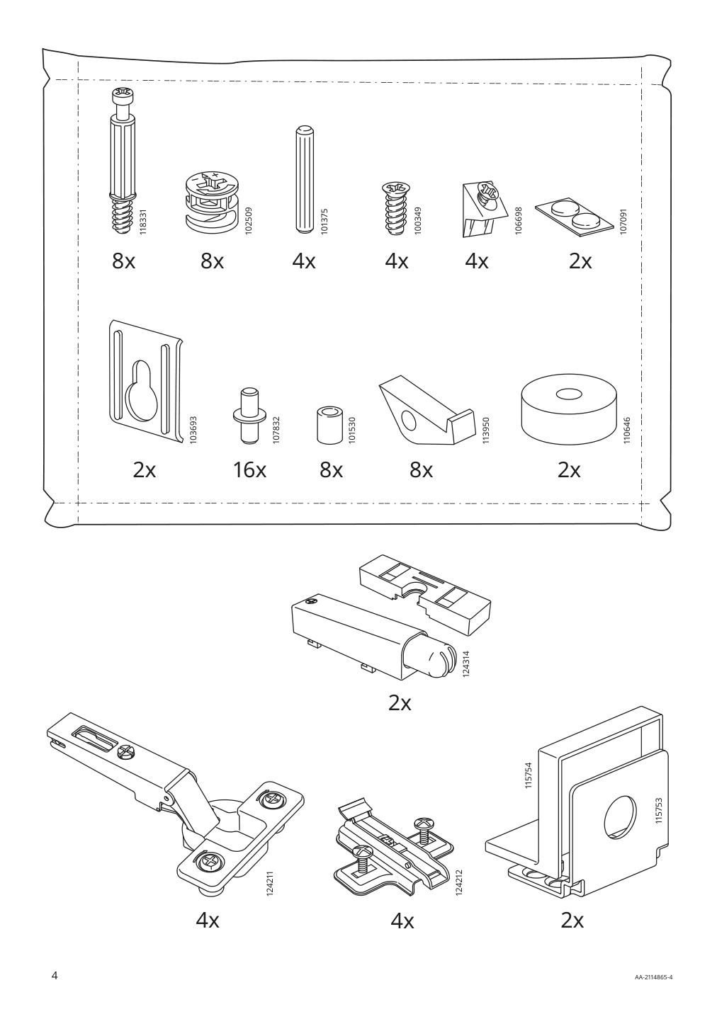 Assembly instructions for IKEA Storjorm mirror cabinet w 2 doors light white | Page 4 - IKEA STORJORM mirror cabinet w/2 doors & light 402.481.22