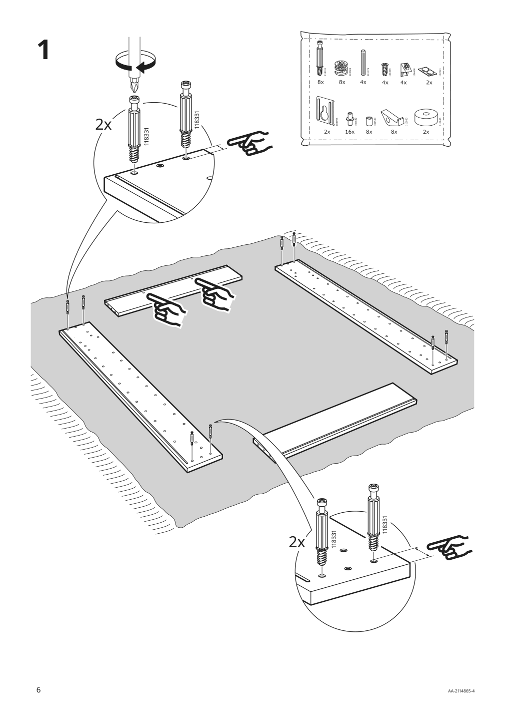 Assembly instructions for IKEA Storjorm mirror cabinet w 2 doors light white | Page 6 - IKEA STORJORM mirror cabinet w/2 doors & light 402.481.22