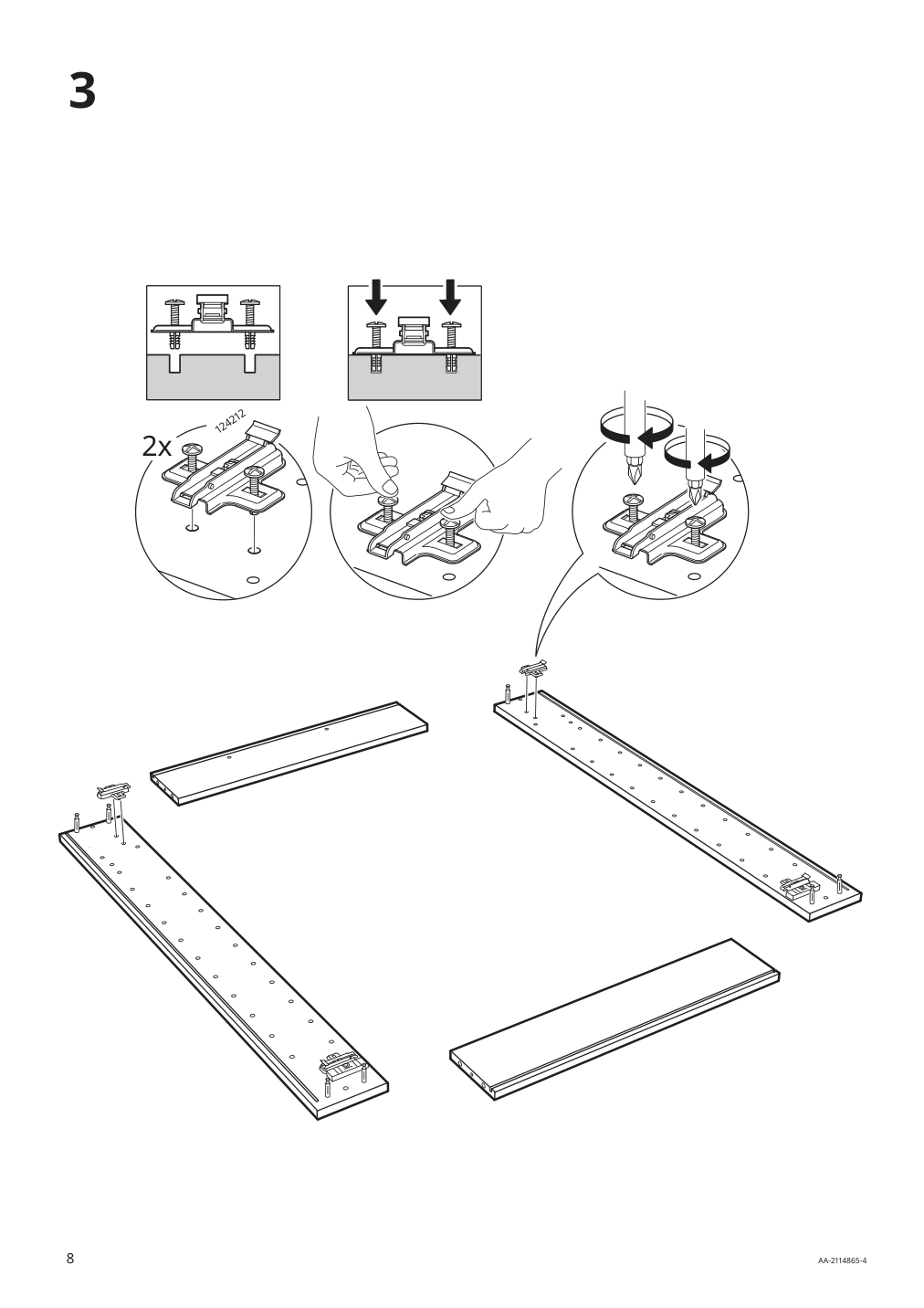 Assembly instructions for IKEA Storjorm mirror cabinet w 2 doors light white | Page 8 - IKEA GODMORGON / BRÅVIKEN bathroom furniture, set of 5 793.043.91