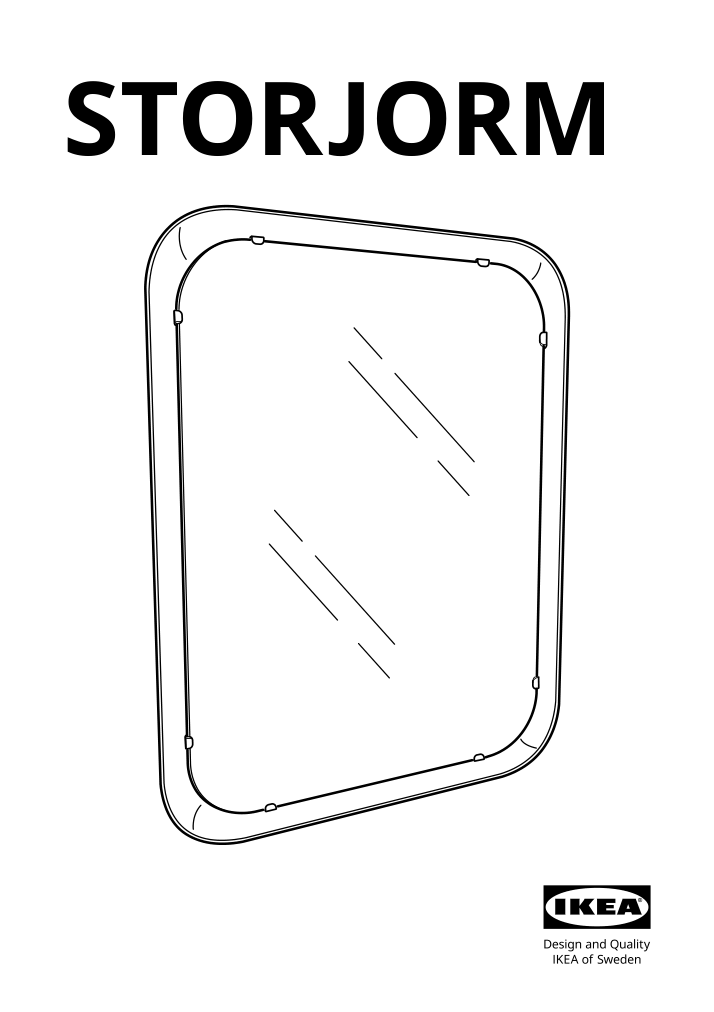 Assembly instructions for IKEA Storjorm mirror with built in light white | Page 1 - IKEA GODMORGON/TOLKEN / TÖRNVIKEN bathroom furniture, set of 6 294.900.84