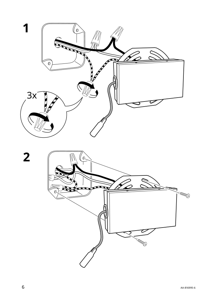 Assembly instructions for IKEA Storjorm mirror with built in light white | Page 6 - IKEA GODMORGON/TOLKEN / TÖRNVIKEN bathroom furniture, set of 6 294.900.84