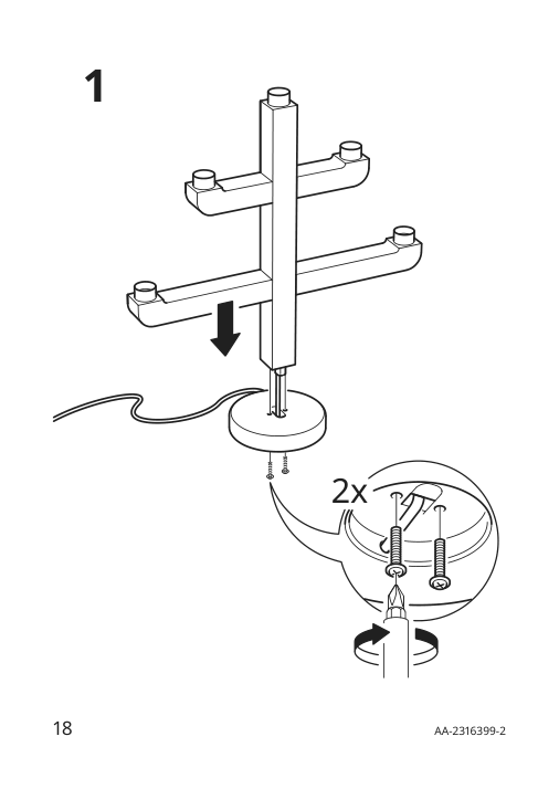 Assembly instructions for IKEA Strala led 5 arm candelabra pine | Page 18 - IKEA STRÅLA LED 5-arm candelabra 505.633.04