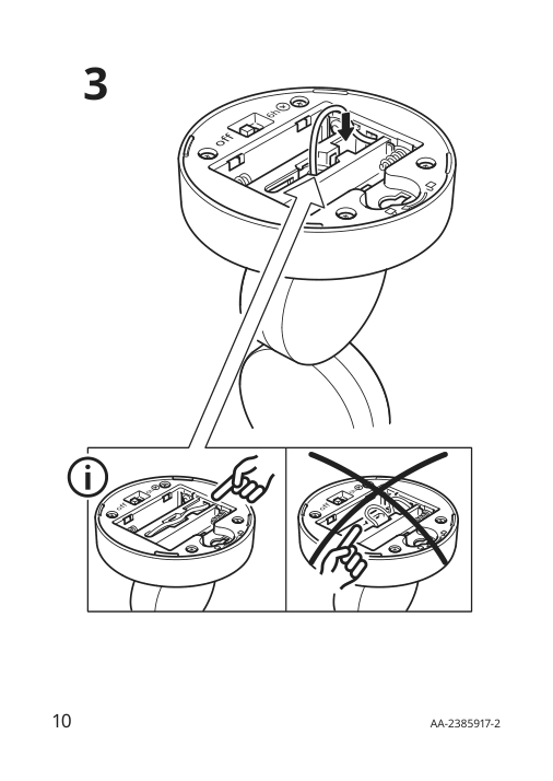 Assembly instructions for IKEA Strala led decorative table lamp battery operated white | Page 10 - IKEA STRÅLA LED decorative table lamp 305.628.62