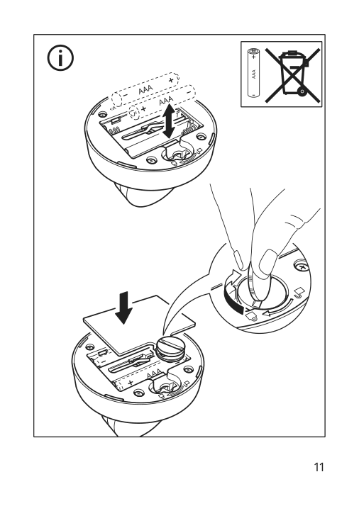 Assembly instructions for IKEA Strala led decorative table lamp battery operated white | Page 11 - IKEA STRÅLA LED decorative table lamp 305.628.62