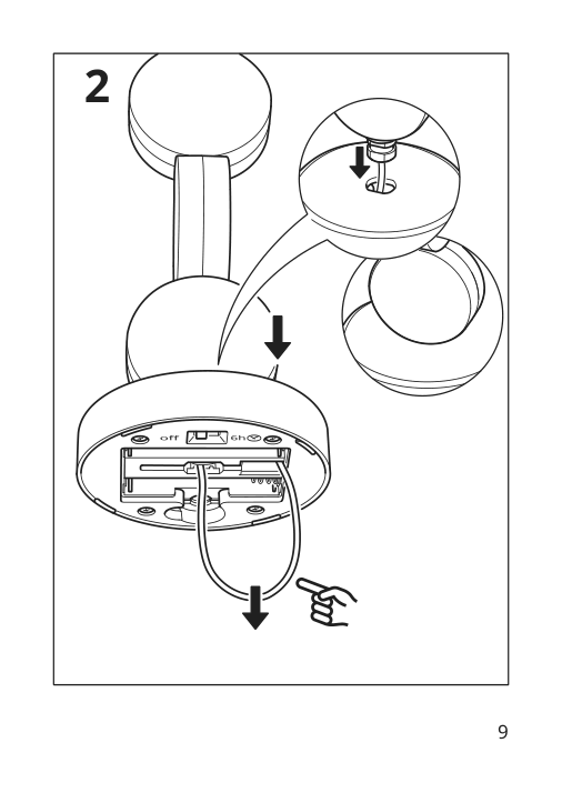 Assembly instructions for IKEA Strala led decorative table lamp battery operated white | Page 9 - IKEA STRÅLA LED decorative table lamp 305.628.62