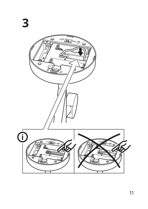 Assembly instructions for IKEA Strala led decorative table lamp battery operated white | Page 11 - IKEA STRÅLA LED decorative table lamp 405.628.47