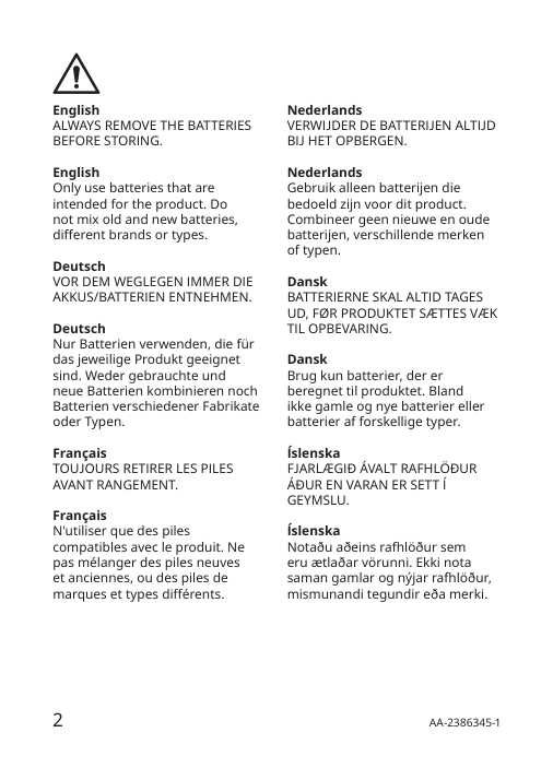 Assembly instructions for IKEA Strala led decorative table lamp battery operated white | Page 2 - IKEA STRÅLA LED decorative table lamp 405.628.47