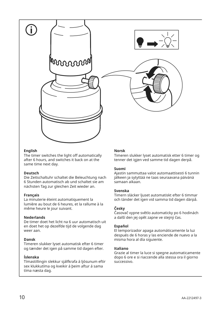 Assembly instructions for IKEA Strala led decorative table lamp glass battery operated dark gray | Page 10 - IKEA STRÅLA LED decorative table lamp 705.629.64