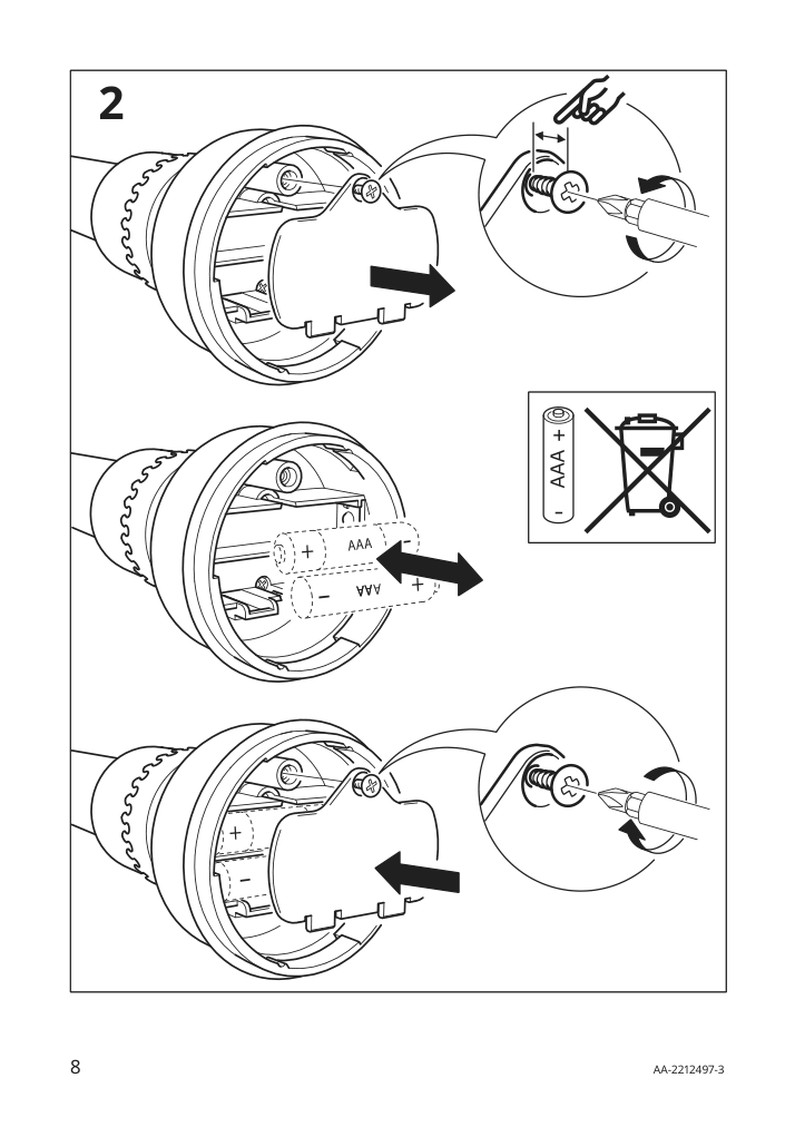 Assembly instructions for IKEA Strala led decorative table lamp glass battery operated dark gray | Page 8 - IKEA STRÅLA LED decorative table lamp 705.629.64