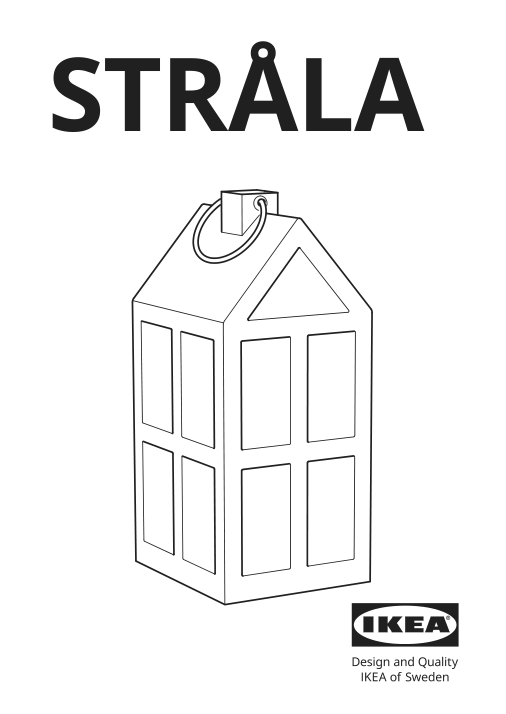 Assembly instructions for IKEA Strala led decorative table lamp house battery operated green | Page 1 - IKEA STRÅLA LED decorative table lamp 005.629.48