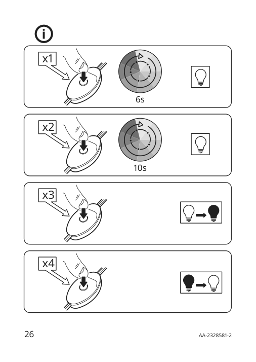 Assembly instructions for IKEA Strala led lighting chain with 100 lights black | Page 26 - IKEA STRÅLA LED lighting chain with 100 lights 005.631.89