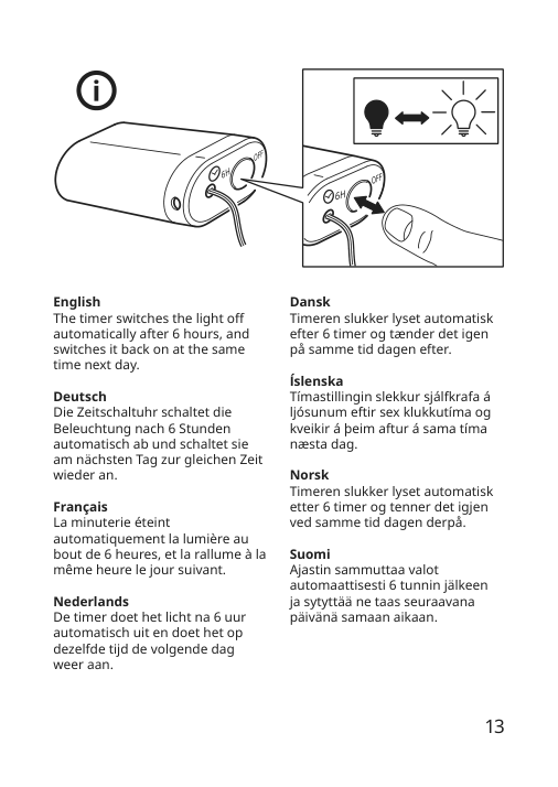 Assembly instructions for IKEA Strala led string light with 12 lights battery operated house | Page 13 - IKEA STRÅLA LED string light with 12 lights 805.626.85