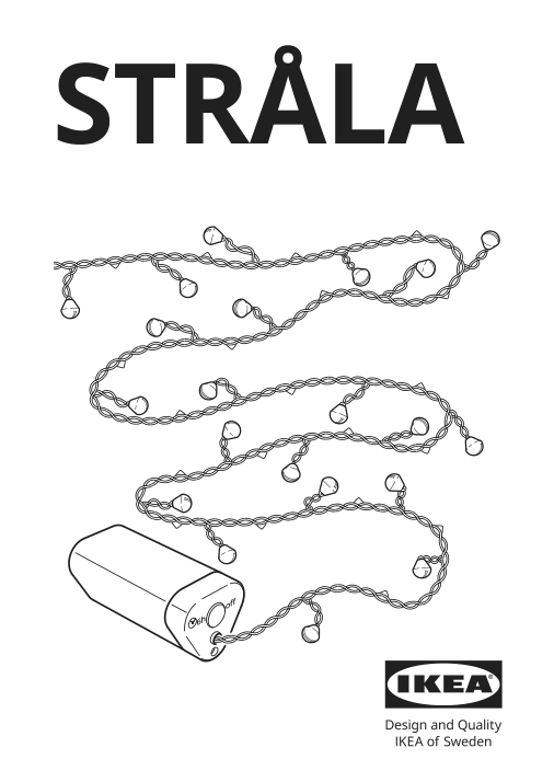 Assembly instructions for IKEA Strala led string light with 40 lights battery operated jingle bell | Page 1 - IKEA STRÅLA LED string light with 40 lights 805.626.71