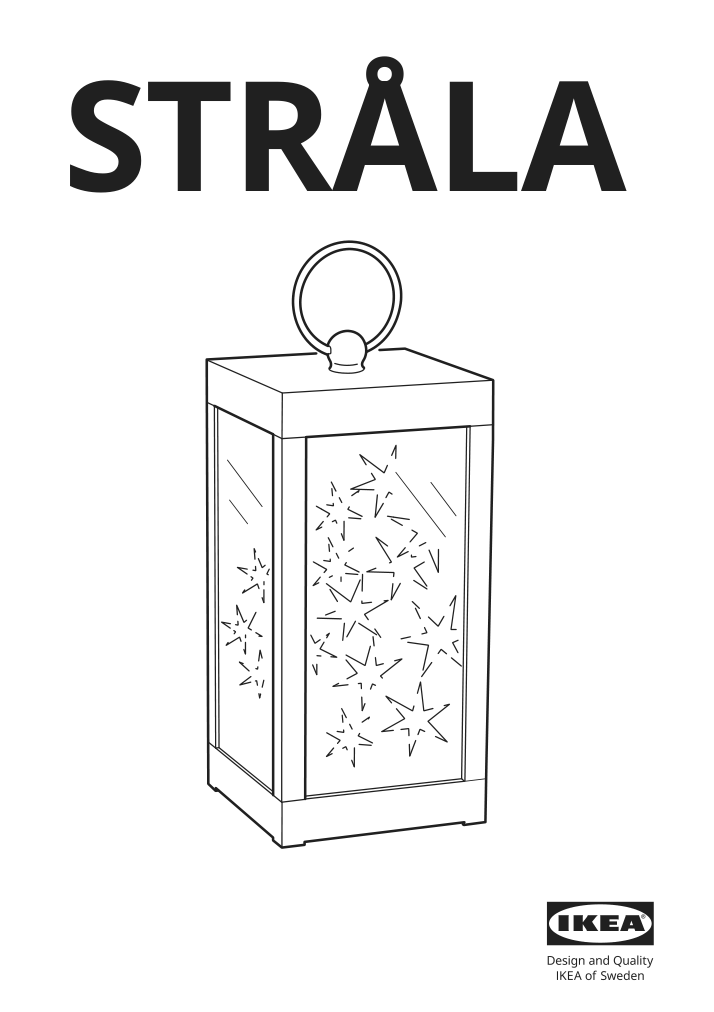 Assembly instructions for IKEA Strala led table decoration star battery operated | Page 1 - IKEA STRÅLA LED table decoration 005.633.49