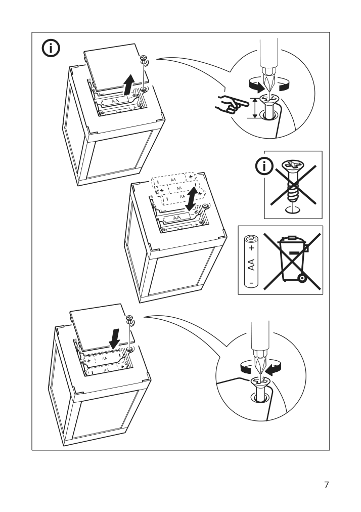 Assembly instructions for IKEA Strala led table decoration star battery operated | Page 7 - IKEA STRÅLA LED table decoration 005.633.49