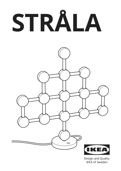 Assembly instructions for IKEA Strala led table lamp white | Page 1 - IKEA STRÅLA LED table lamp 505.628.56