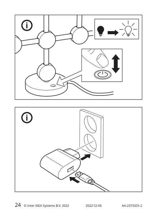 Assembly instructions for IKEA Strala led table lamp white | Page 24 - IKEA STRÅLA LED table lamp 505.628.56