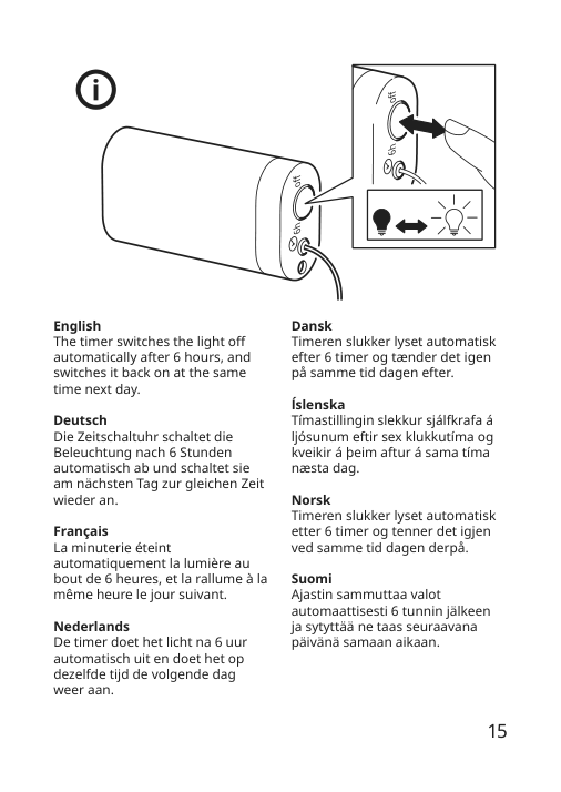 Assembly instructions for IKEA Strala led wreath battery operated artificial | Page 15 - IKEA STRÅLA LED wreath 505.629.98