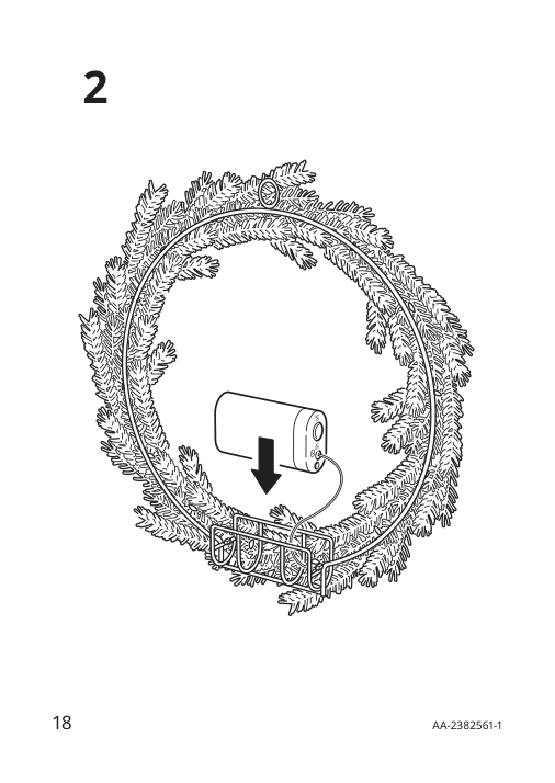 Assembly instructions for IKEA Strala led wreath battery operated artificial | Page 18 - IKEA STRÅLA LED wreath 505.629.98