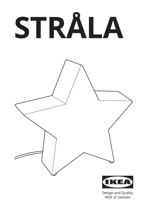 Assembly instructions for IKEA Strala table lamp star shaped white | Page 1 - IKEA STRÅLA table lamp 505.633.18