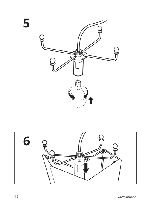 Assembly instructions for IKEA Strala table lamp star shaped white | Page 10 - IKEA STRÅLA table lamp 505.633.18