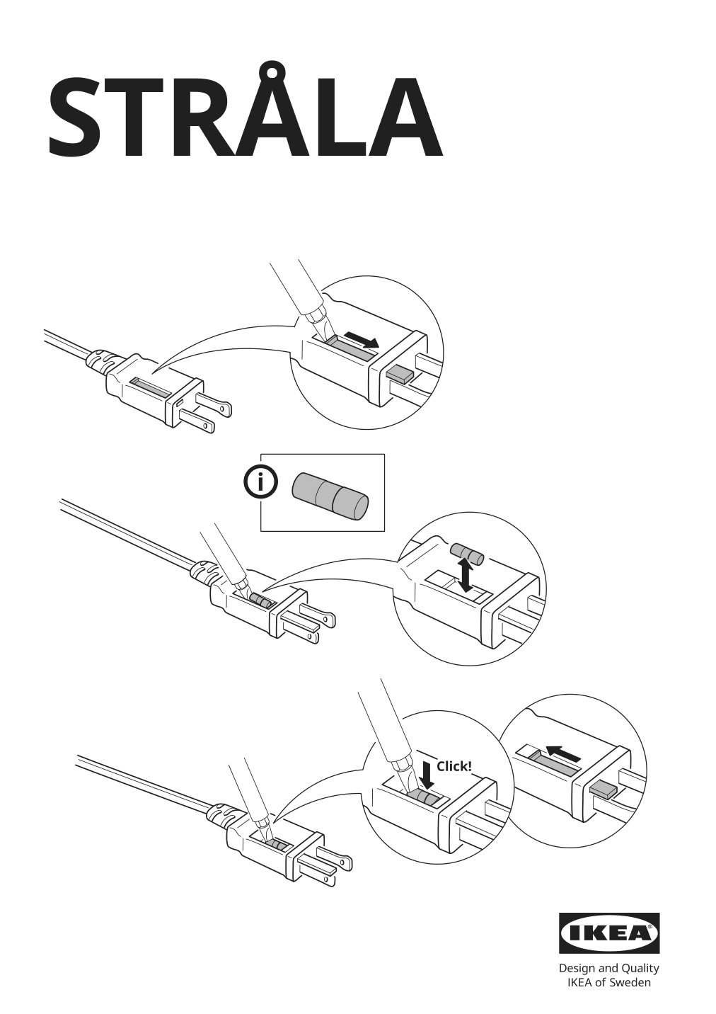 Assembly instructions for IKEA Strala table lamp star shaped white | Page 1 - IKEA STRÅLA table lamp 505.633.18