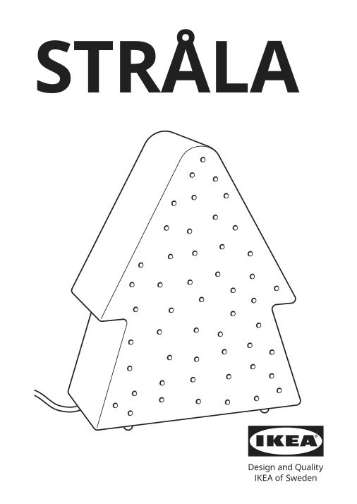 Assembly instructions for IKEA Strala table lamp tree shaped white | Page 1 - IKEA STRÅLA table lamp 405.629.65