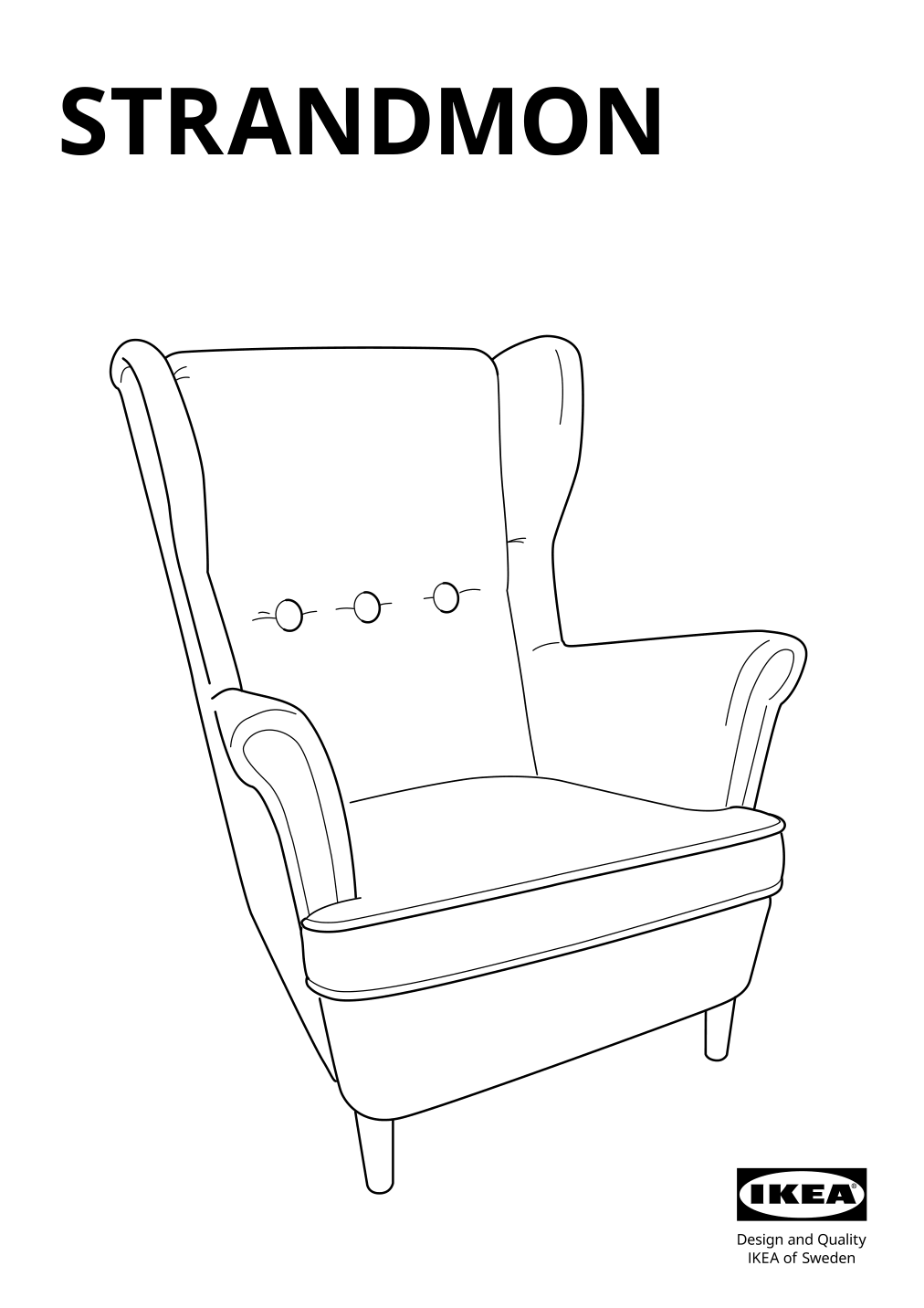 Assembly instructions for IKEA Strandmon childrens armchair vissle gray | Page 1 - IKEA STRANDMON children's armchair 703.925.42