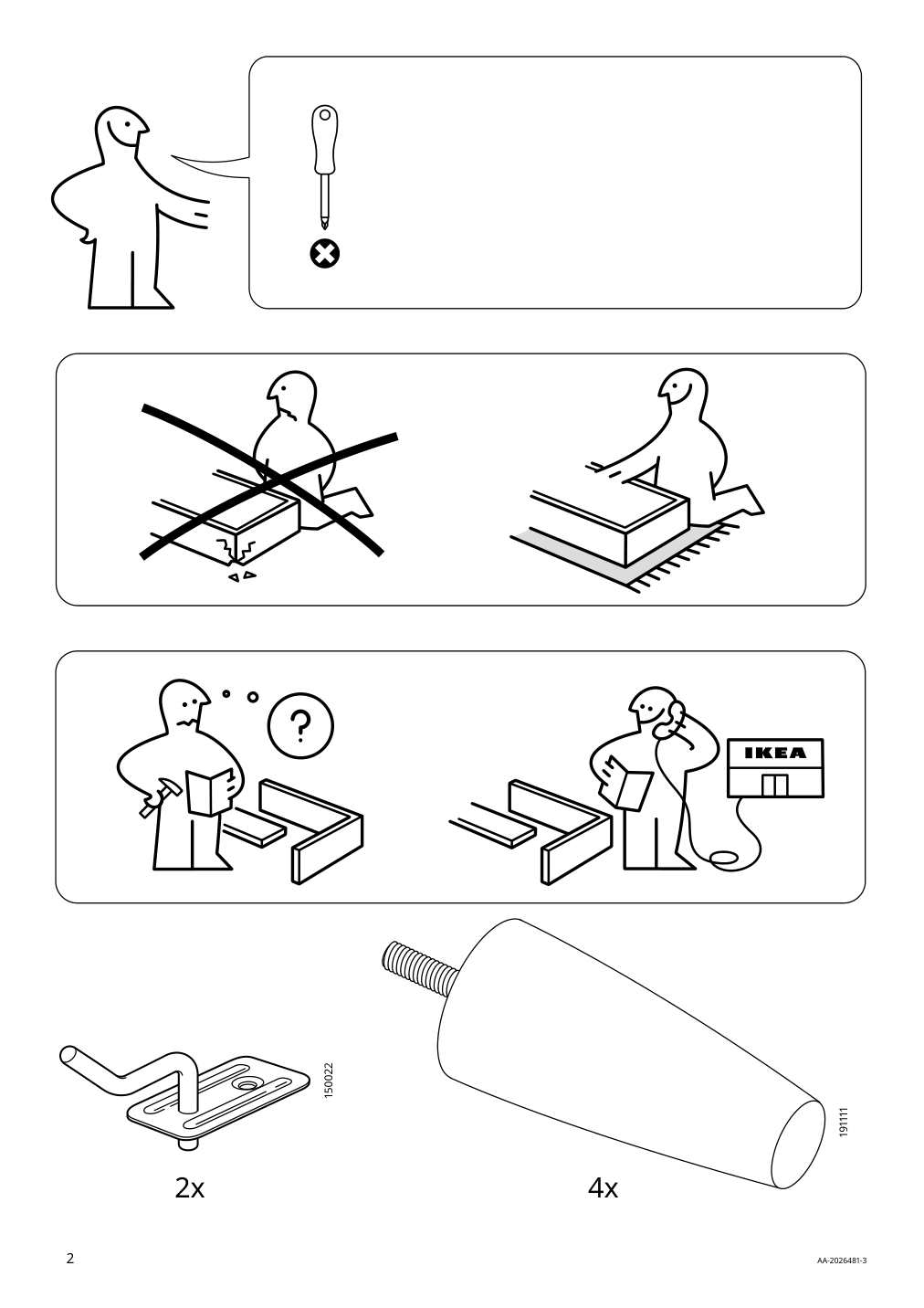 Assembly instructions for IKEA Strandmon childrens armchair vissle gray | Page 2 - IKEA STRANDMON children's armchair 703.925.42