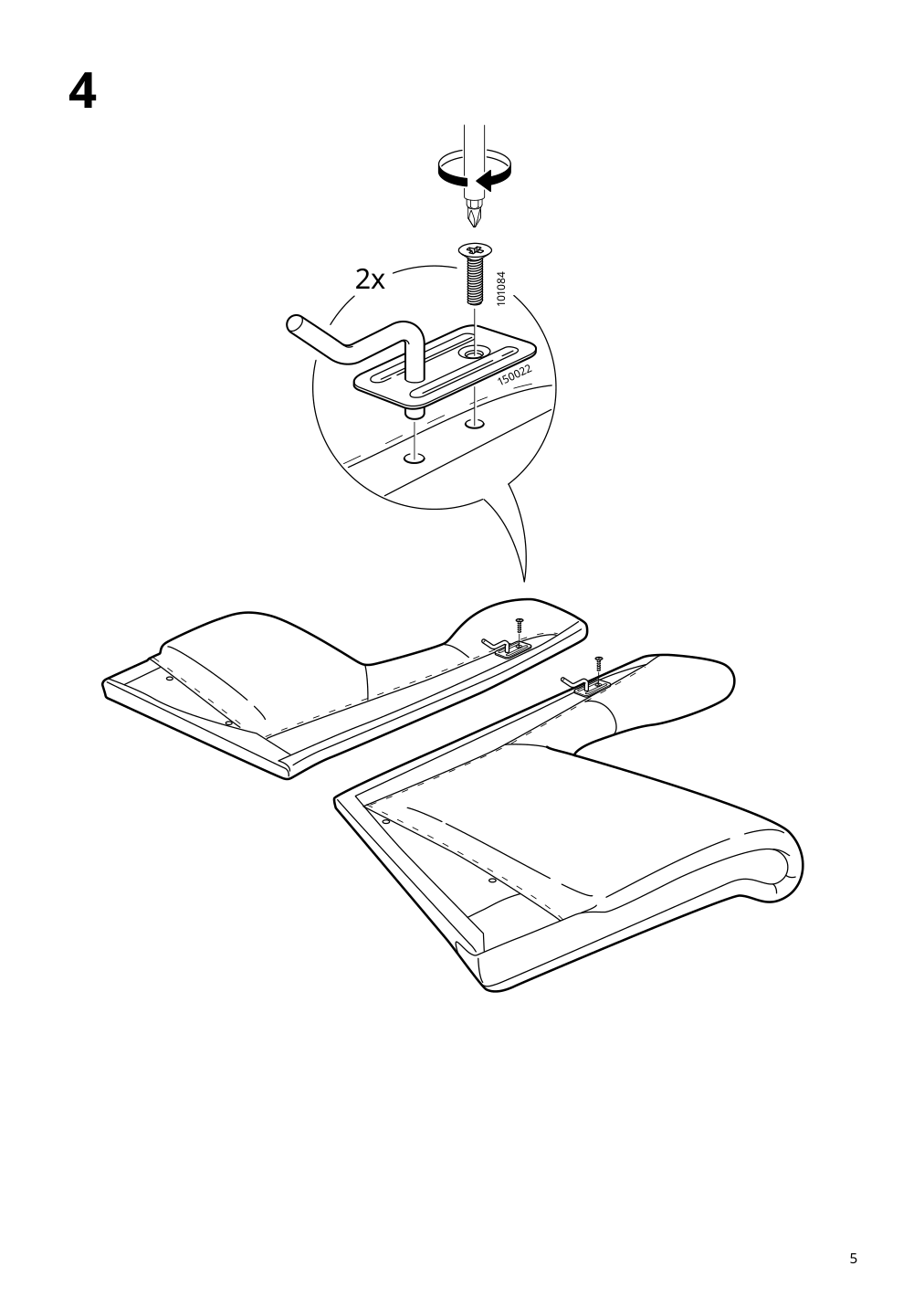 Assembly instructions for IKEA Strandmon childrens armchair vissle gray | Page 5 - IKEA STRANDMON children's armchair 703.925.42