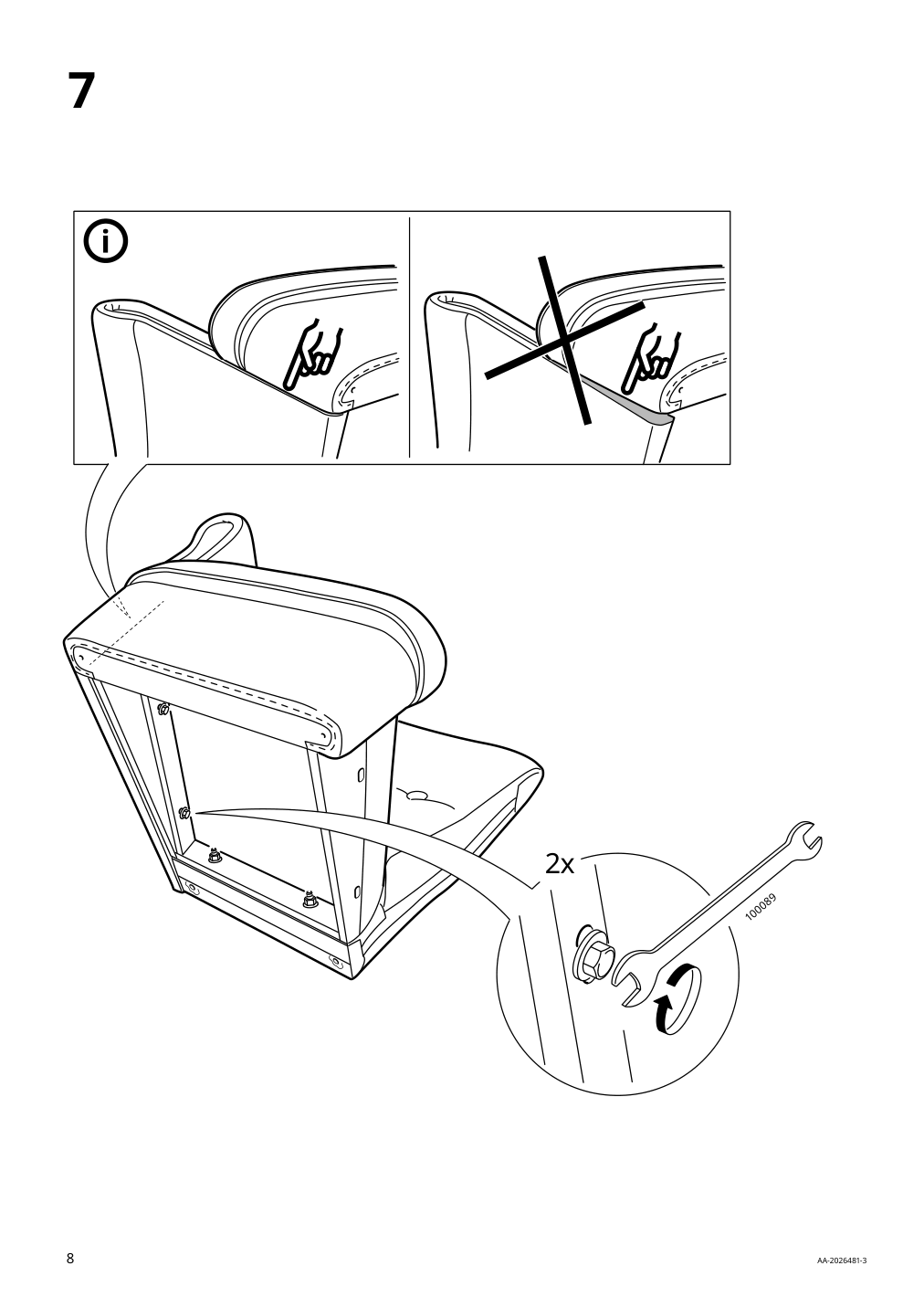 Assembly instructions for IKEA Strandmon childrens armchair vissle gray | Page 8 - IKEA STRANDMON children's armchair 703.925.42