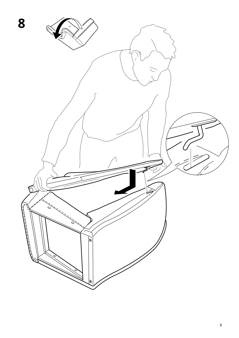 Assembly instructions for IKEA Strandmon childrens armchair vissle gray | Page 9 - IKEA STRANDMON children's armchair 703.925.42