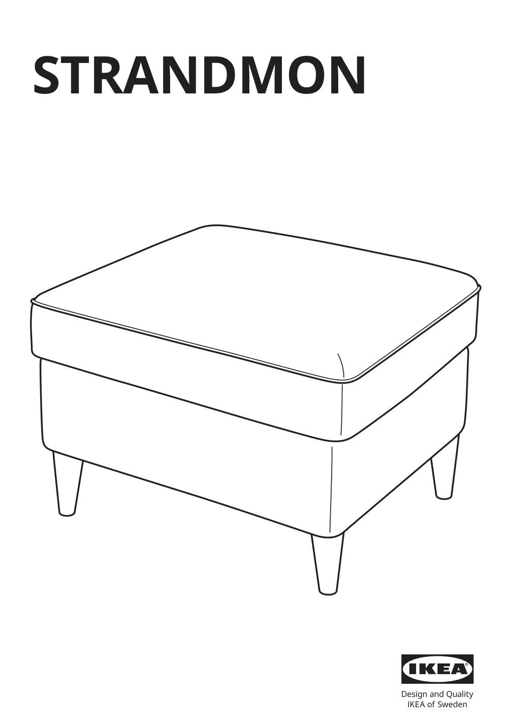 Assembly instructions for IKEA Strandmon ottoman kelinge beige | Page 1 - IKEA STRANDMON armchair and ottoman 794.839.05