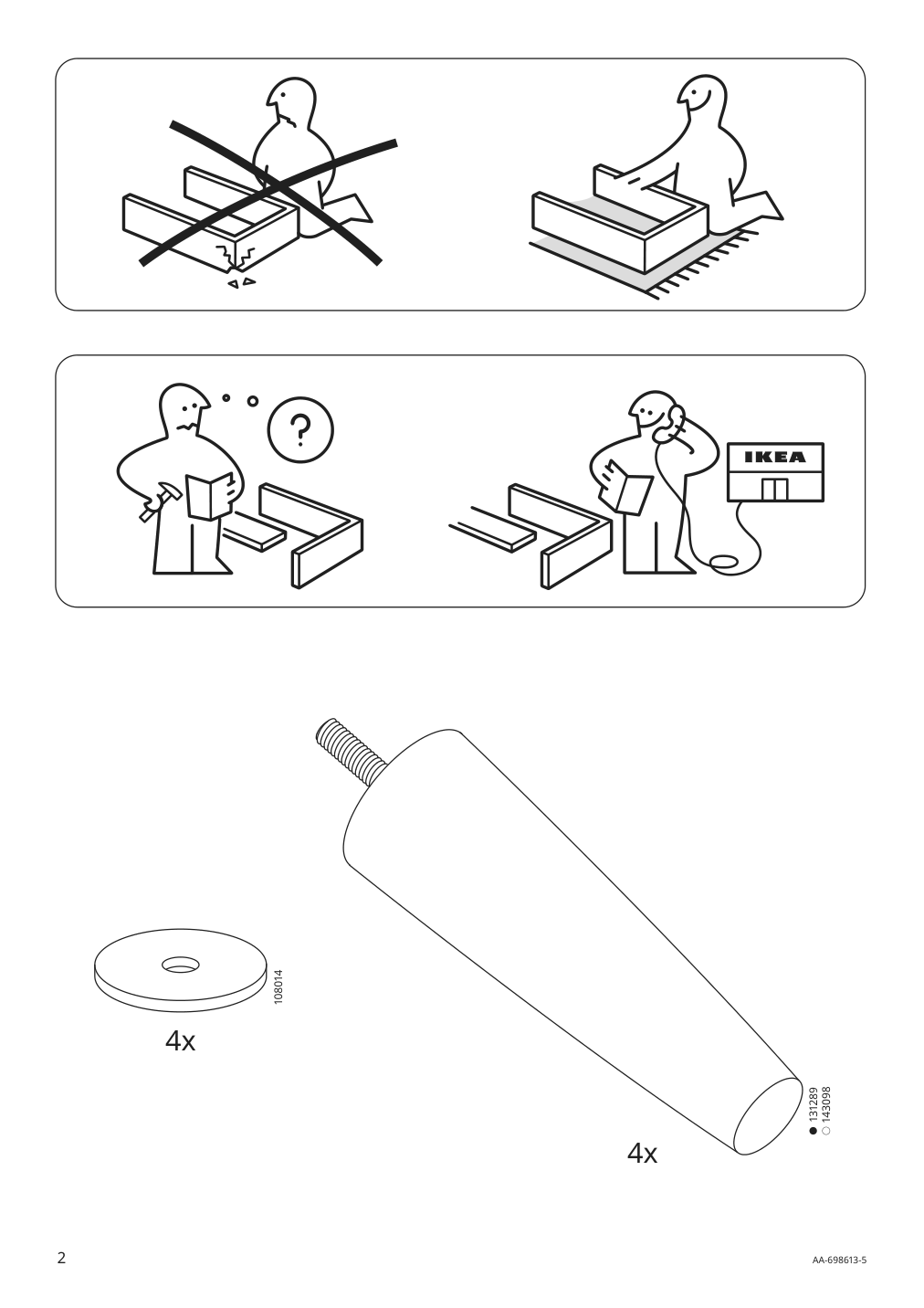 Assembly instructions for IKEA Strandmon ottoman skiftebo yellow | Page 2 - IKEA STRANDMON armchair and ottoman 594.839.06