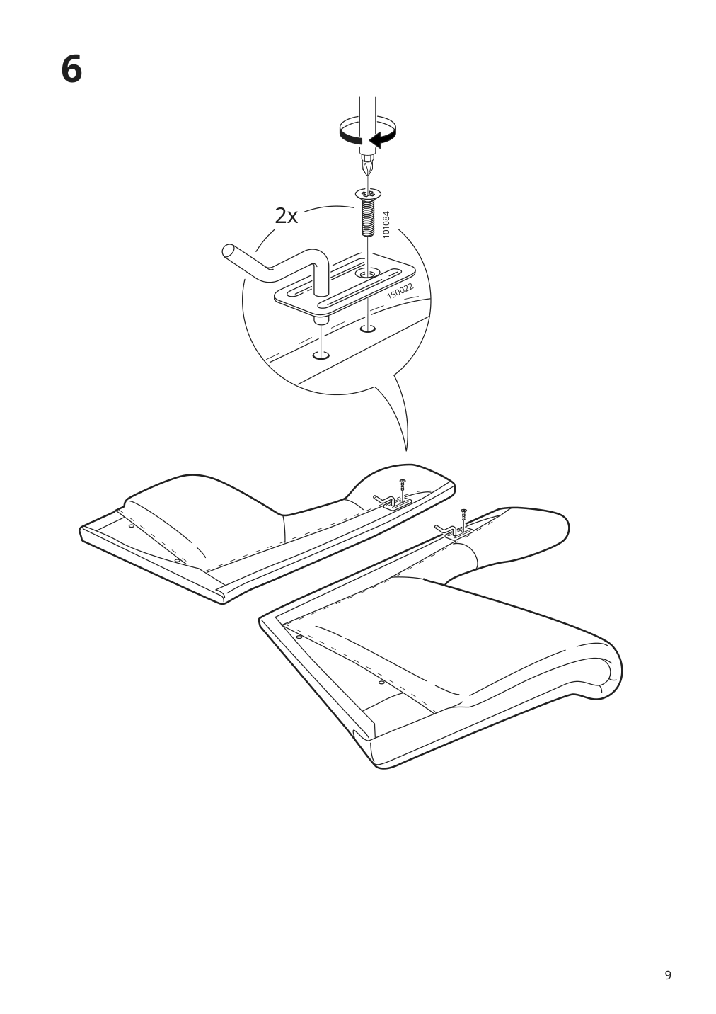 Assembly instructions for IKEA Strandmon wing chair skiftebo yellow | Page 9 - IKEA STRANDMON wing chair 903.618.94