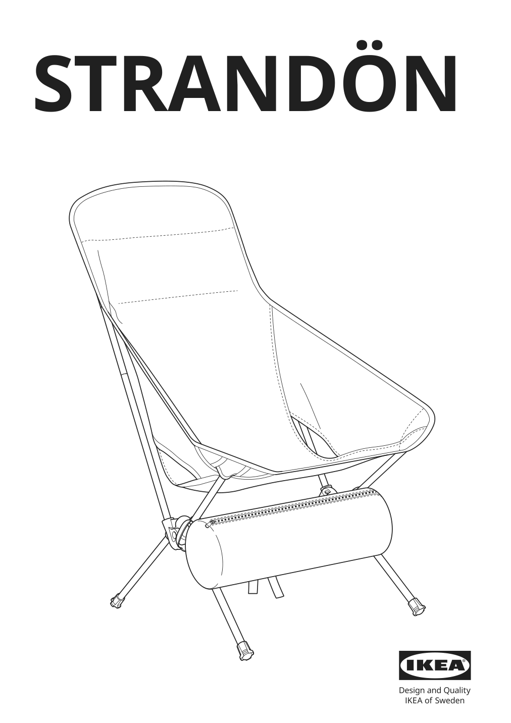 Assembly instructions for IKEA Strandoen folding chair green | Page 1 - IKEA STRANDÖN folding chair 805.758.43