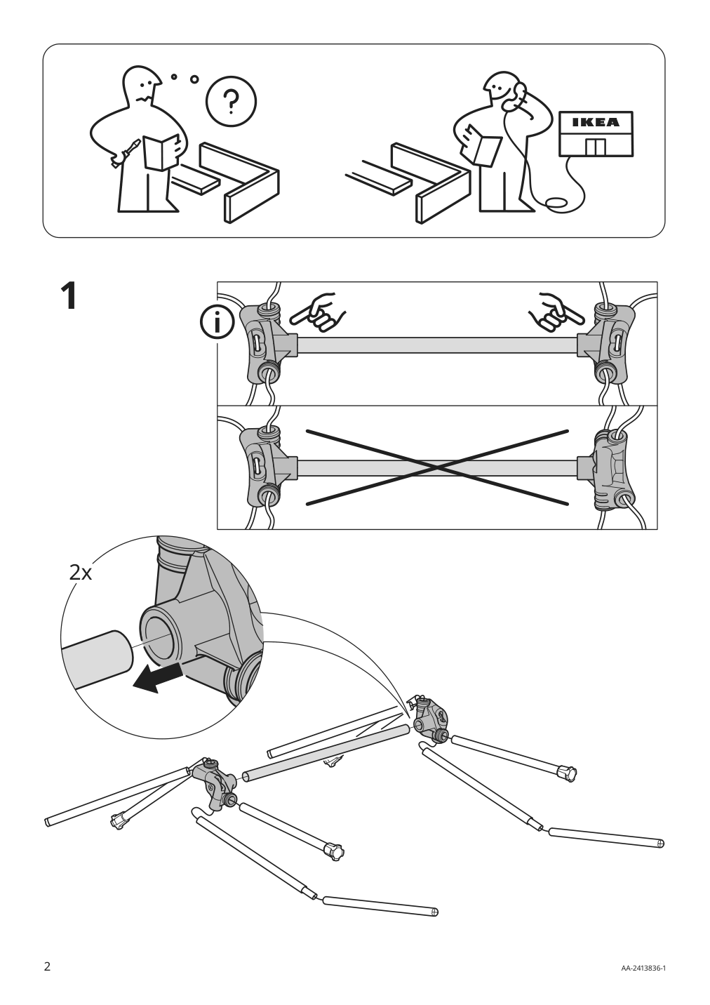 Assembly instructions for IKEA Strandoen folding chair green | Page 2 - IKEA STRANDÖN folding chair 805.758.43