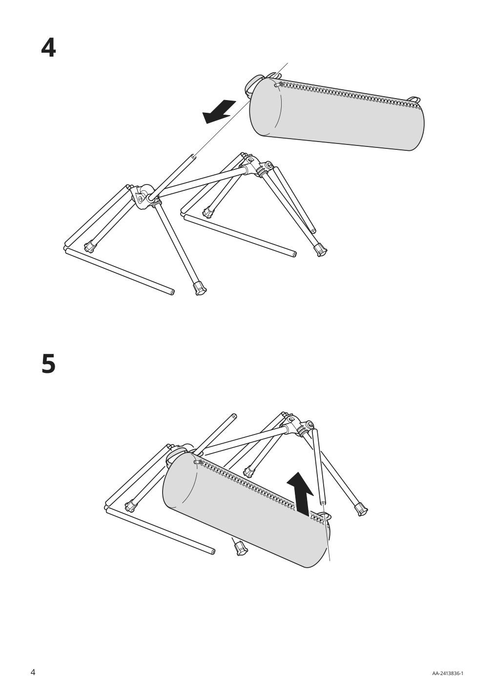 Assembly instructions for IKEA Strandoen folding chair green | Page 4 - IKEA STRANDÖN folding chair 805.758.43