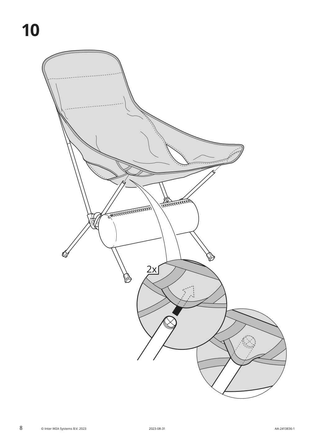 Assembly instructions for IKEA Strandoen folding chair green | Page 8 - IKEA STRANDÖN folding chair 805.758.43