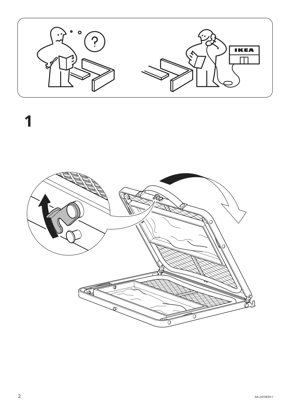 Assembly instructions for IKEA Strandoen folding table blue | Page 2 - IKEA STRANDÖN folding table 205.758.36