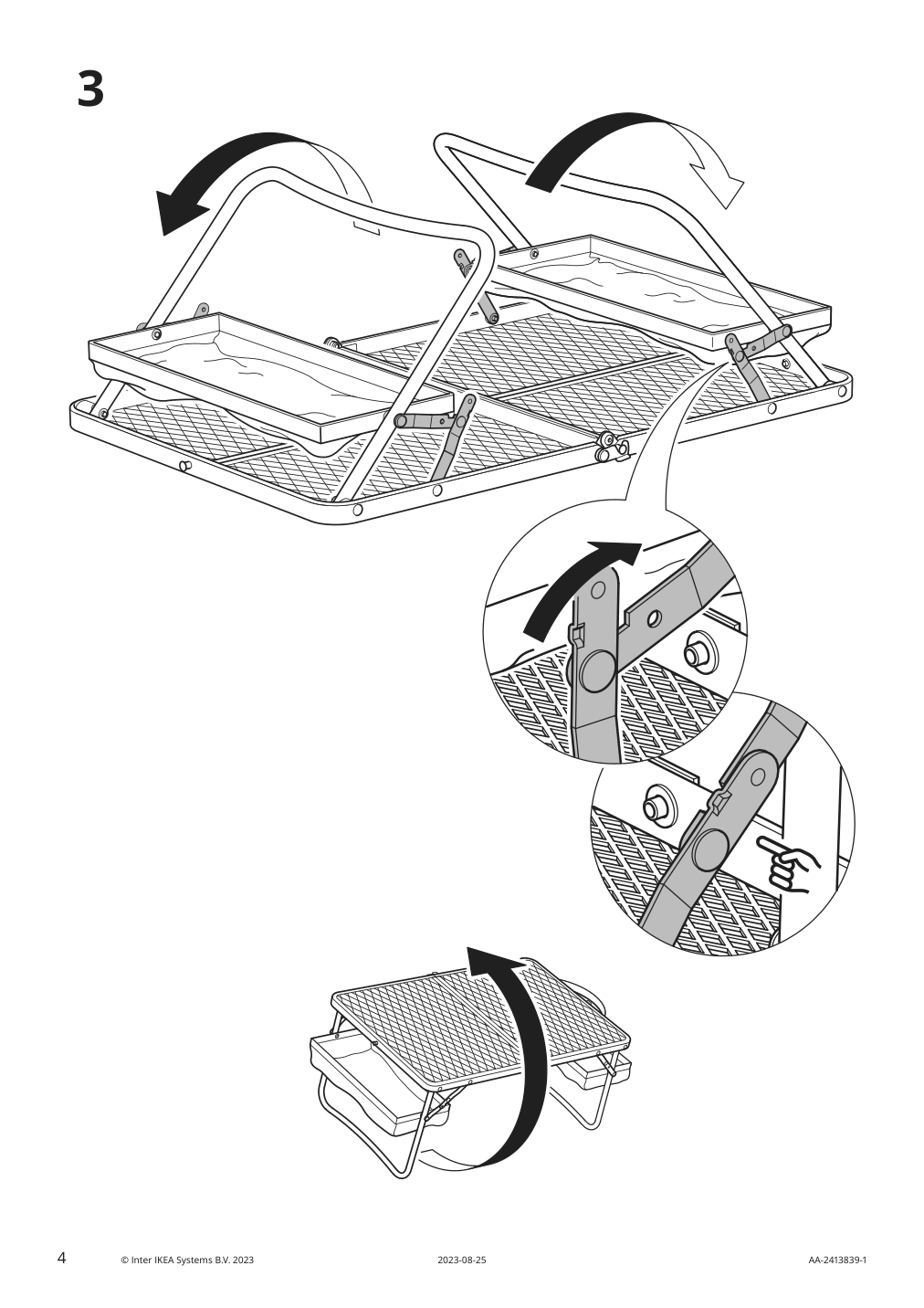 Assembly instructions for IKEA Strandoen folding table blue | Page 4 - IKEA STRANDÖN folding table 205.758.36