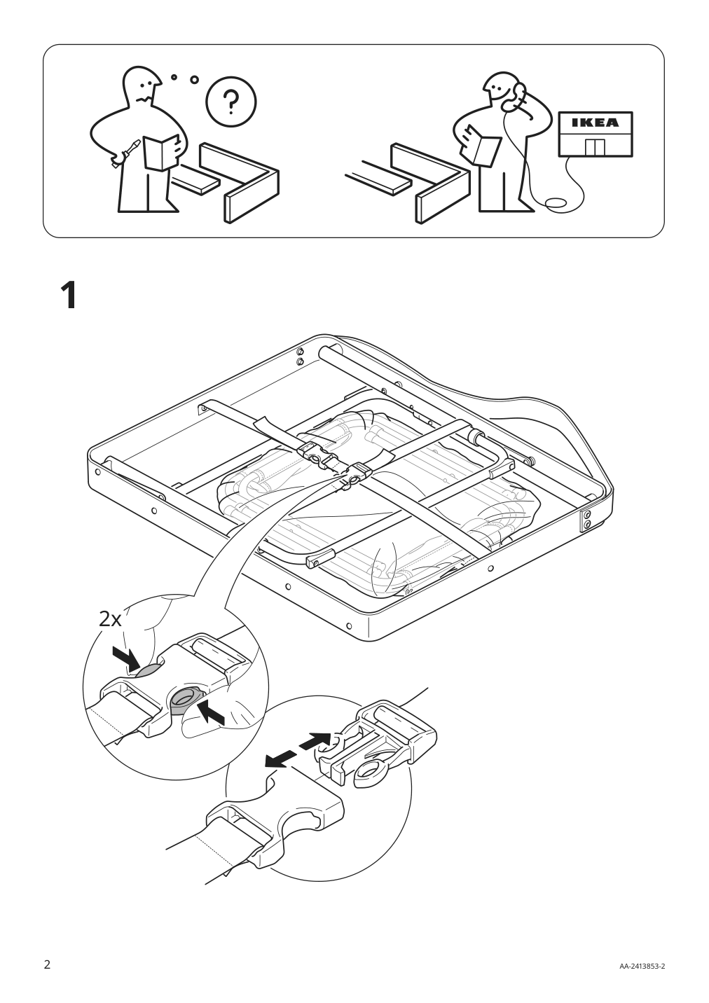 Assembly instructions for IKEA Strandoen folding table set green | Page 2 - IKEA STRANDÖN folding table set 505.758.30