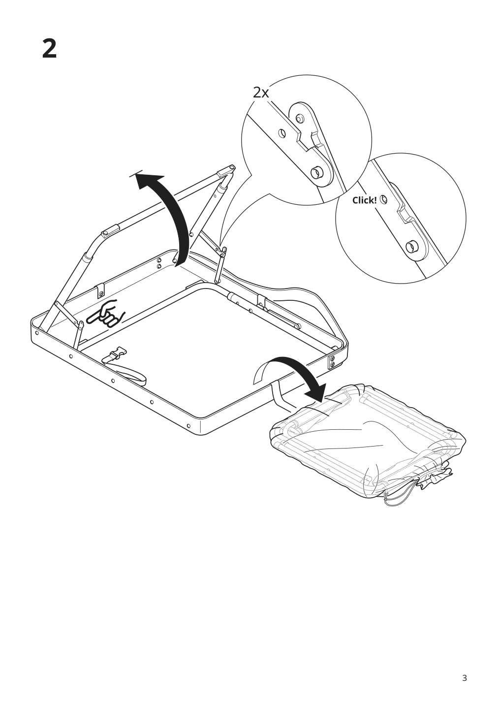 Assembly instructions for IKEA Strandoen folding table set green | Page 3 - IKEA STRANDÖN folding table set 505.758.30