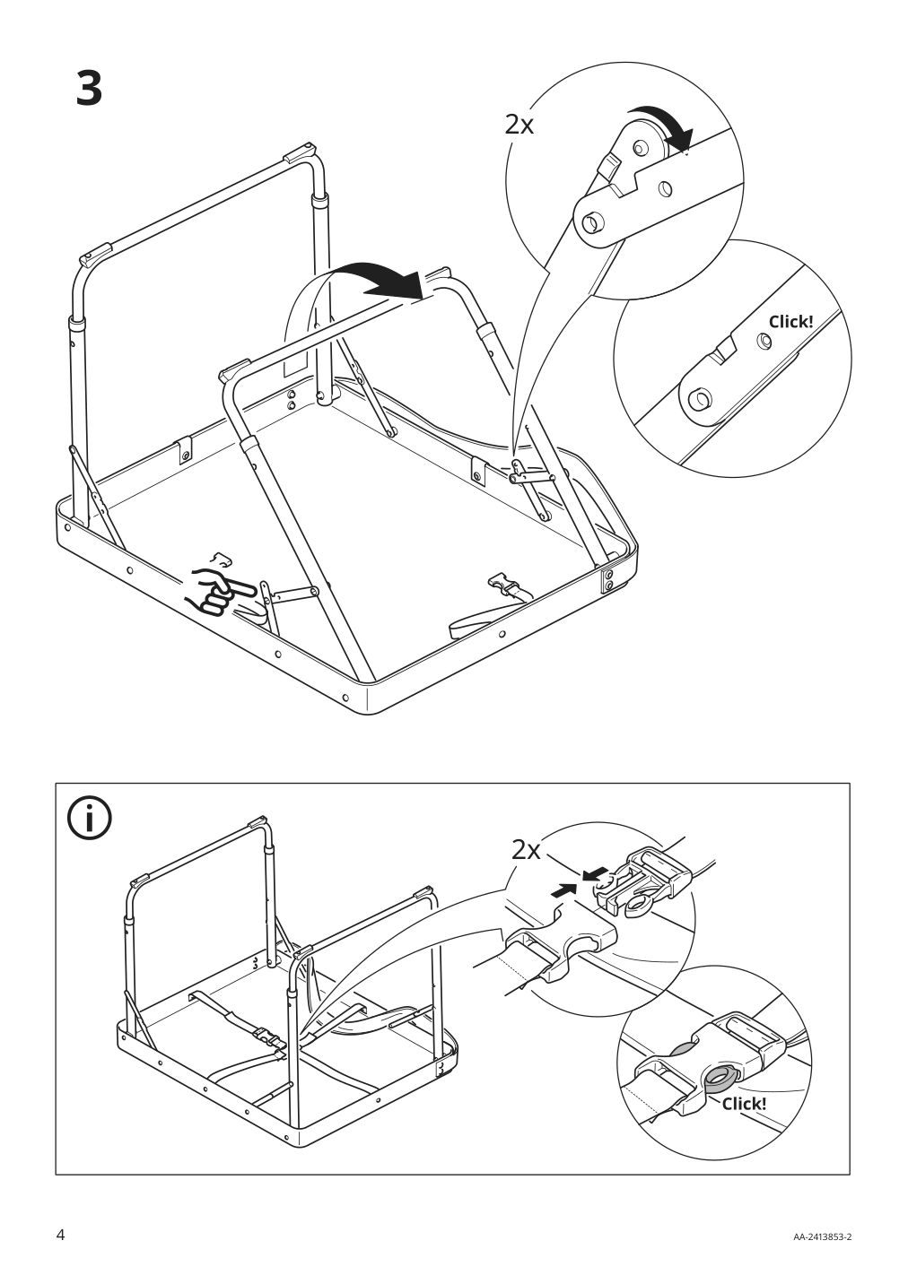 Assembly instructions for IKEA Strandoen folding table set green | Page 4 - IKEA STRANDÖN folding table set 505.758.30