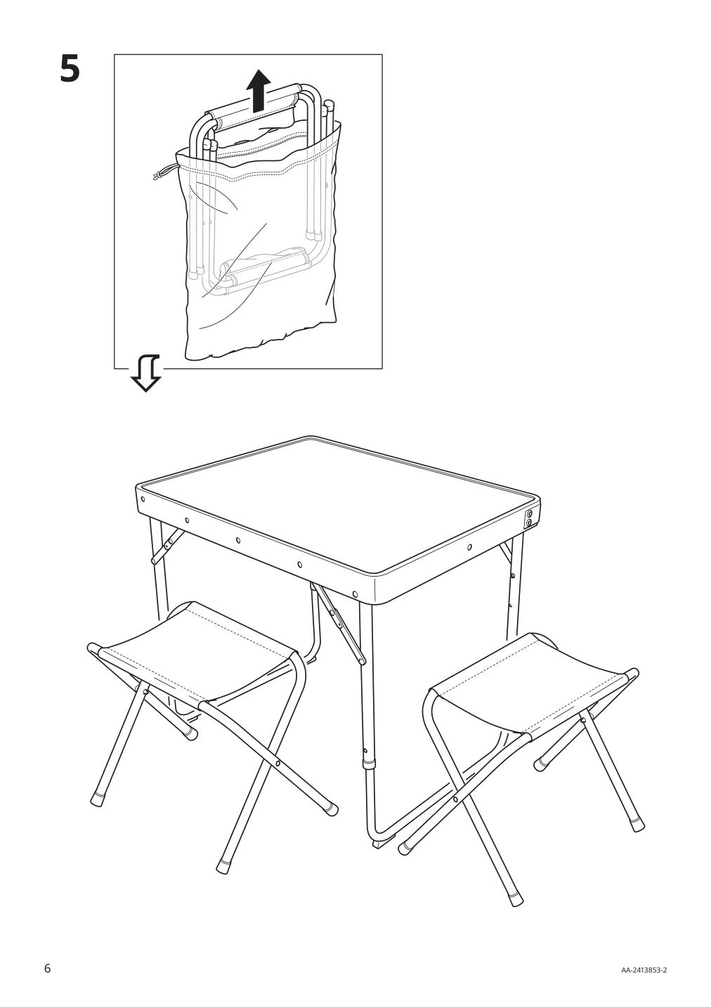 Assembly instructions for IKEA Strandoen folding table set green | Page 6 - IKEA STRANDÖN folding table set 505.758.30