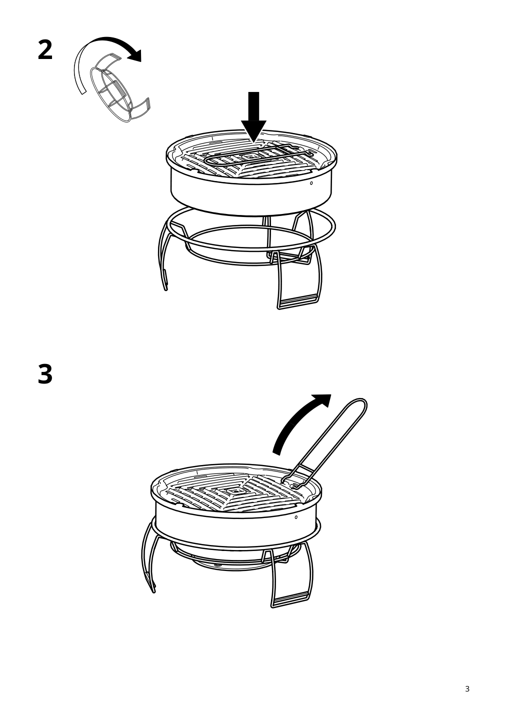 Assembly instructions for IKEA Strandoen grill charcoal green | Page 3 - IKEA STRANDÖN grill 705.758.48