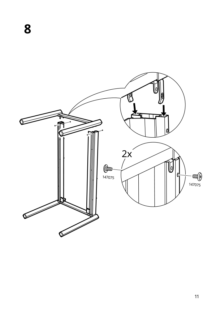 Assembly instructions for IKEA Strandtorp extendable table brown | Page 11 - IKEA STRANDTORP / TOBIAS table and 4 chairs 494.848.93